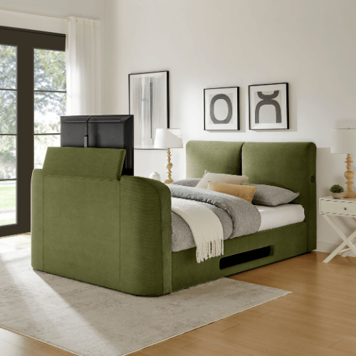 Beds where the TV comes out: what they’re called and how they work