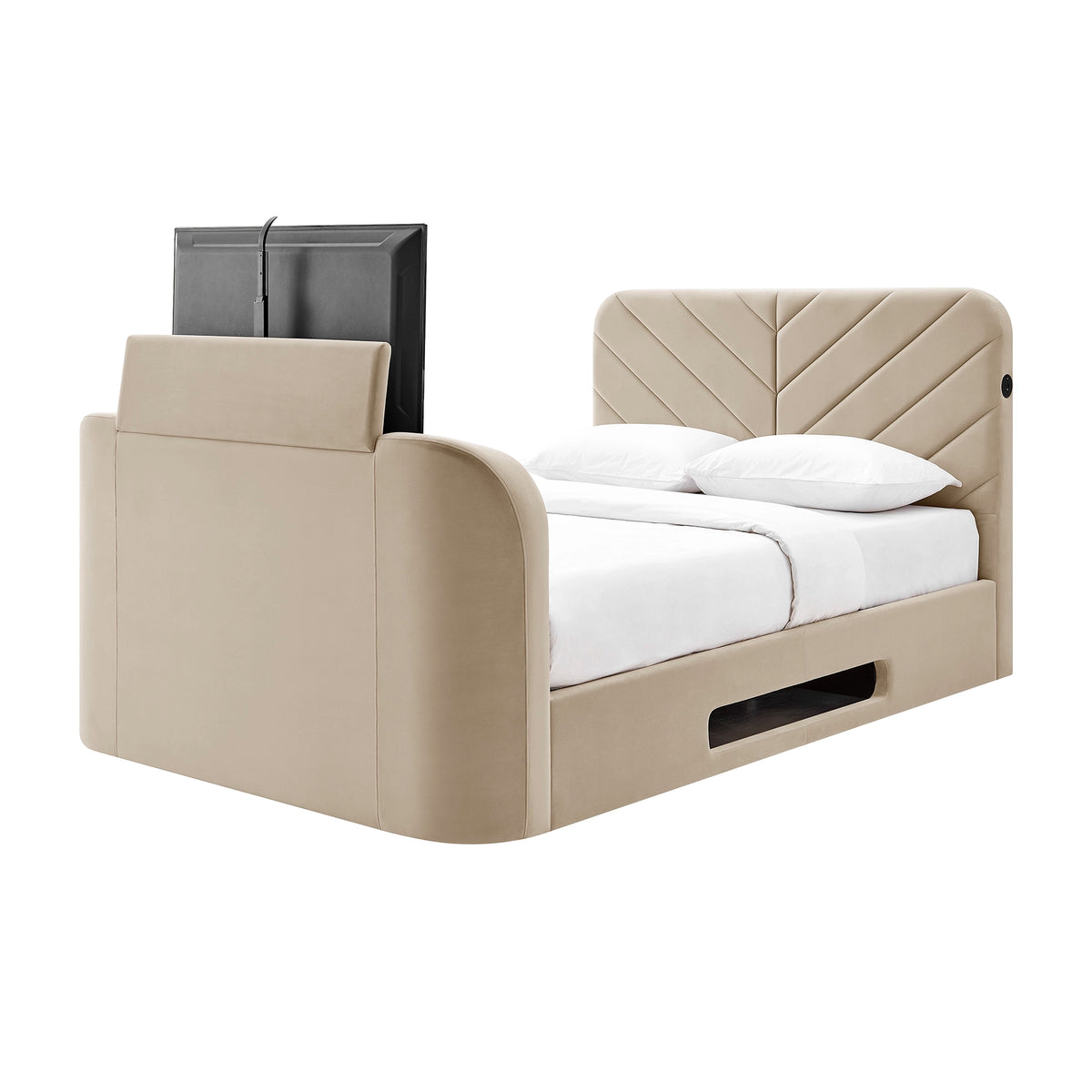 Chevron Smart TV Bed