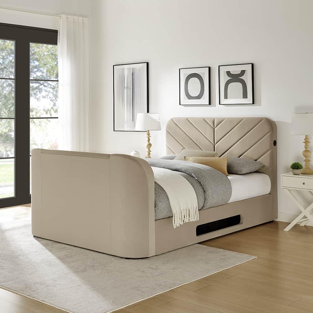 Chevron Smart TV Bed