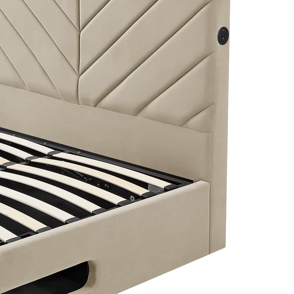 Chevron Smart TV Bed