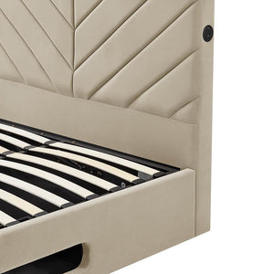 Chevron Smart TV Bed
